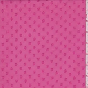 1 YD PC-Fuchsia Dot Jacquard Chiffon Fabric