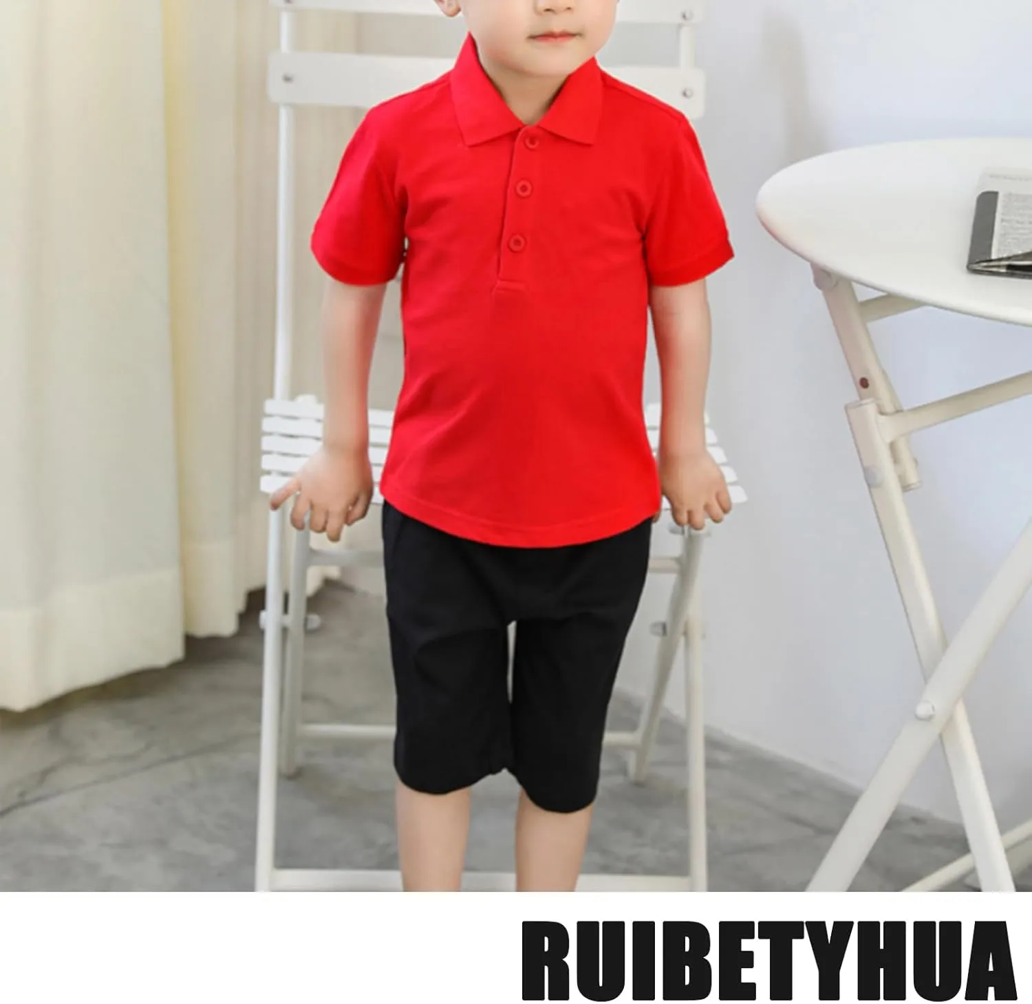 Baby Kids Boy Girl Solid Casual Short Sleeve Polo Shirt Pullover Tops Cute Shirts 1-7T