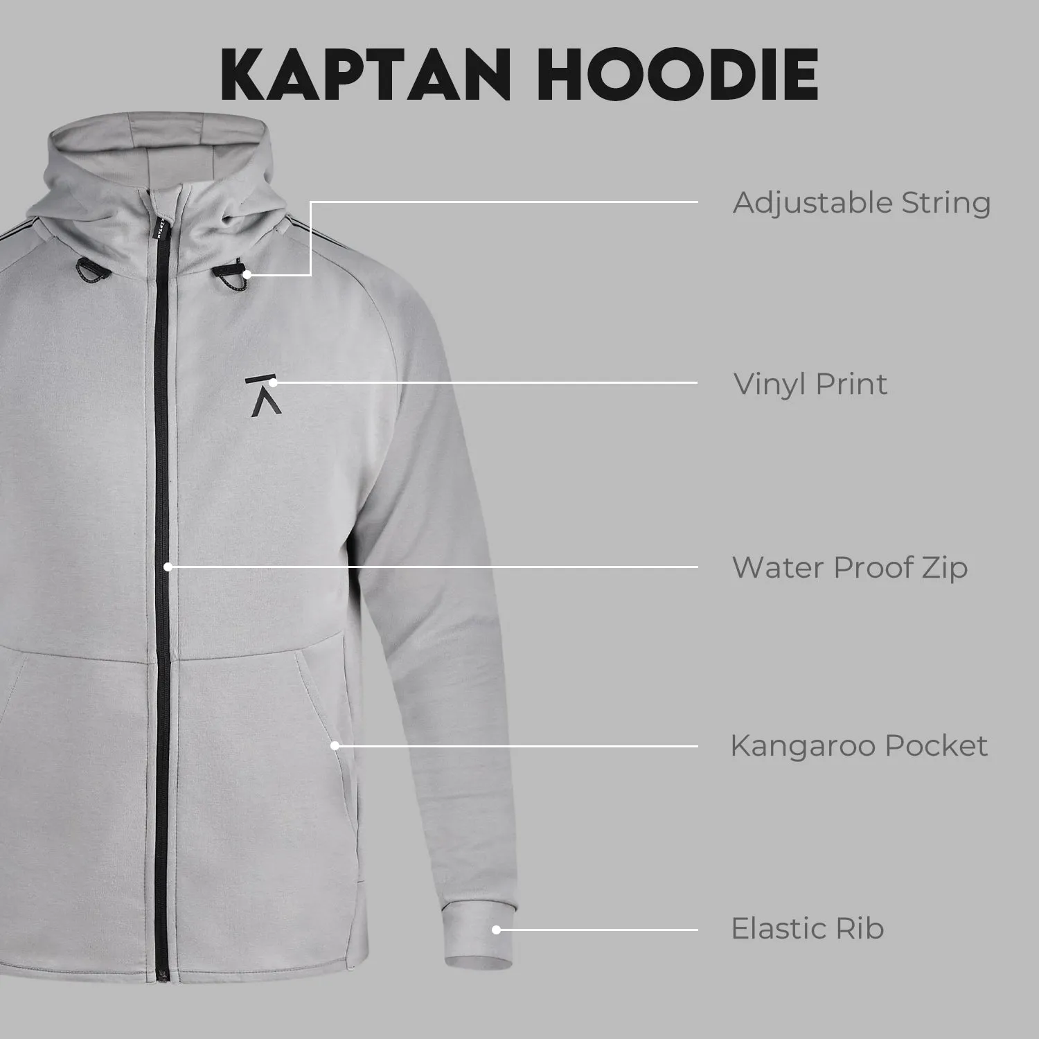 BELFAST Hoodie - Grey | Kaptan