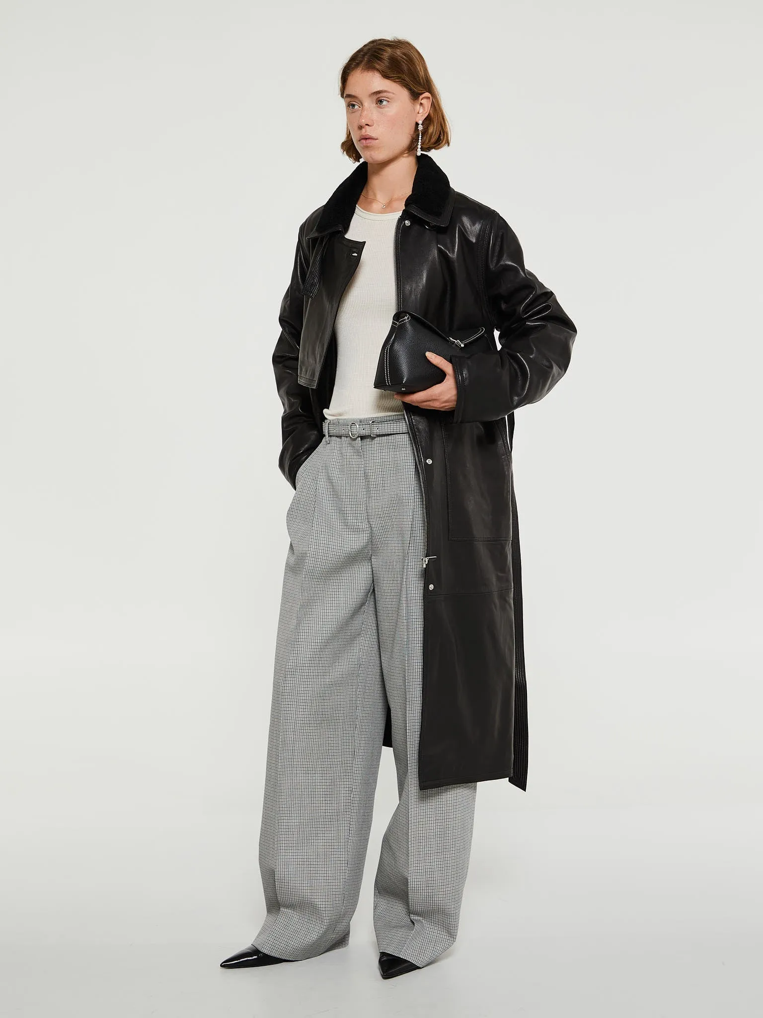 Belted Trousers in Grey