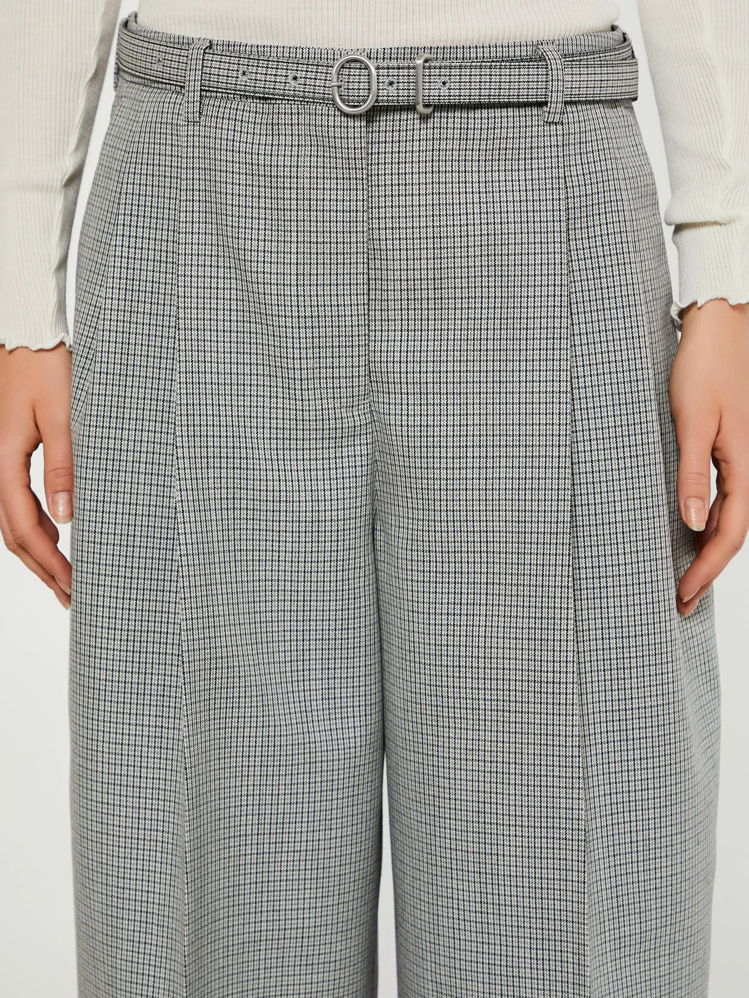 Belted Trousers in Grey