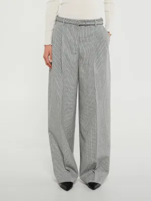 Belted Trousers in Grey