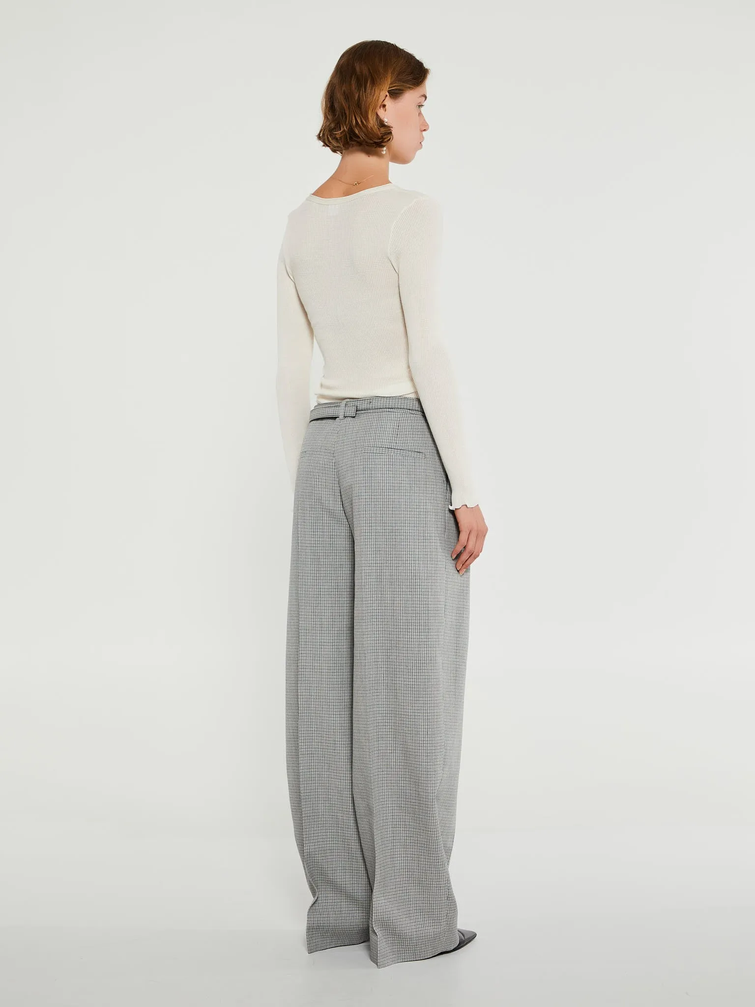 Belted Trousers in Grey