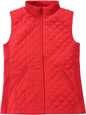 Bienzoe Women Quilted Casual Vest: Lightweight Packable Sleeveless Jacket