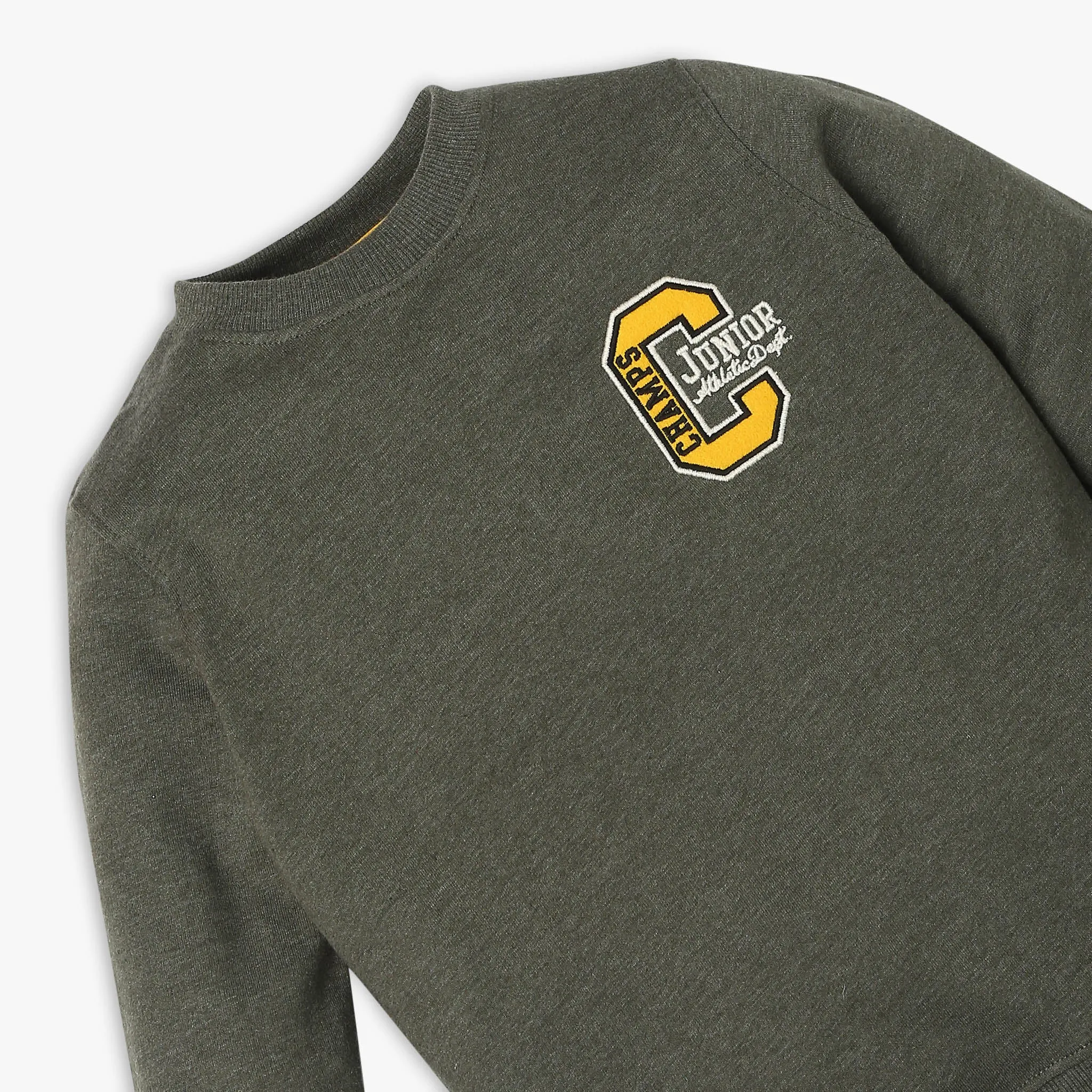 Boy's Regular Fit Solid Sweat Tee