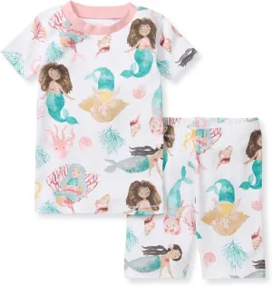 Burt's Bees Baby Baby Girls' Pajamas, Tee and Short 2-Piece Pj Set