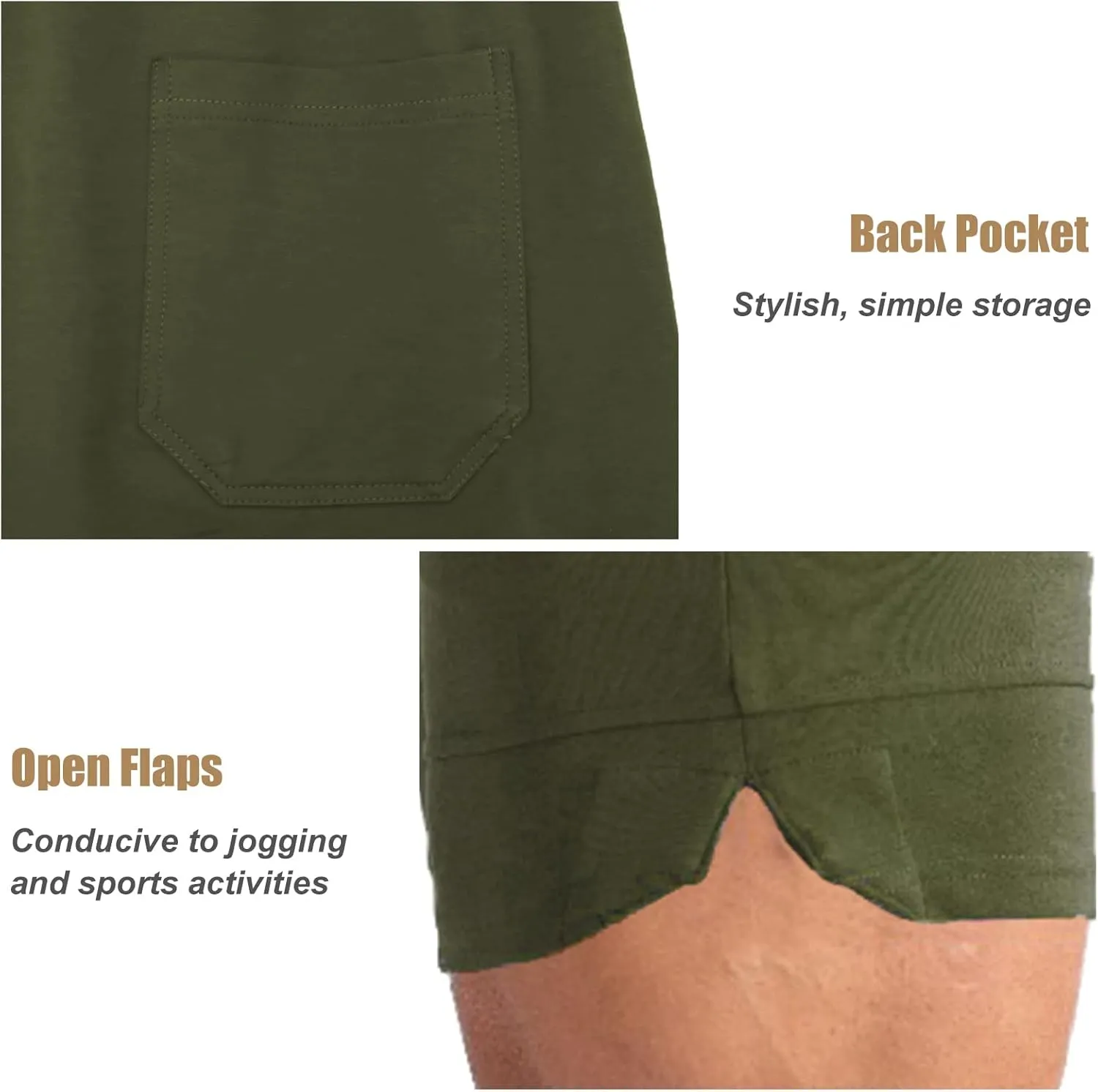 BUXKR Mens Workout Shorts 5 Inch Quick Dry Gym Shorts for Men Athletic Running Shorts with Zipper Pockets