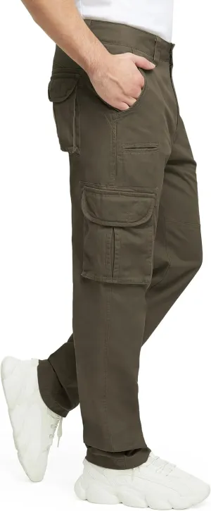 Cargo Pants for Men Multi Pockets Mens Pants Classic Cotton Casual Work Hiking Relaxed Fit Chino Pants