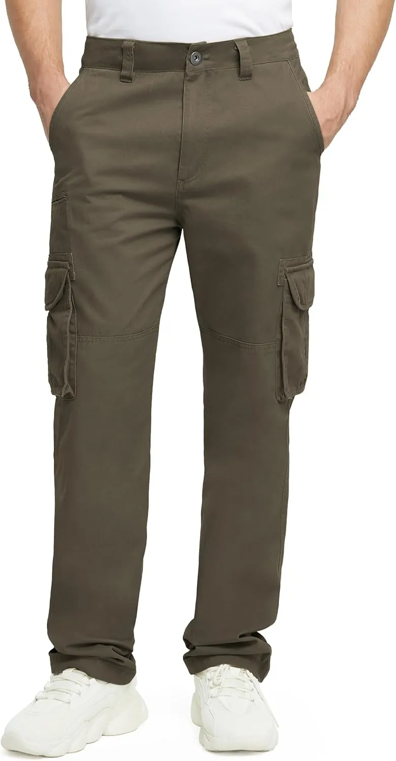 Cargo Pants for Men Multi Pockets Mens Pants Classic Cotton Casual Work Hiking Relaxed Fit Chino Pants