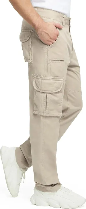 Cargo Pants for Men Multi Pockets Mens Pants Classic Cotton Casual Work Hiking Relaxed Fit Chino Pants