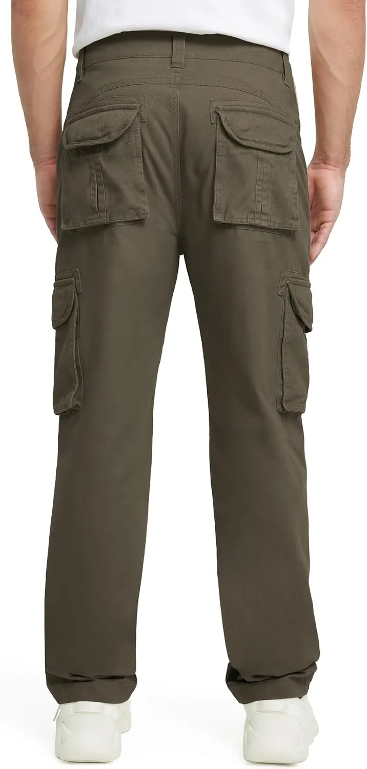 Cargo Pants for Men Multi Pockets Mens Pants Classic Cotton Casual Work Hiking Relaxed Fit Chino Pants