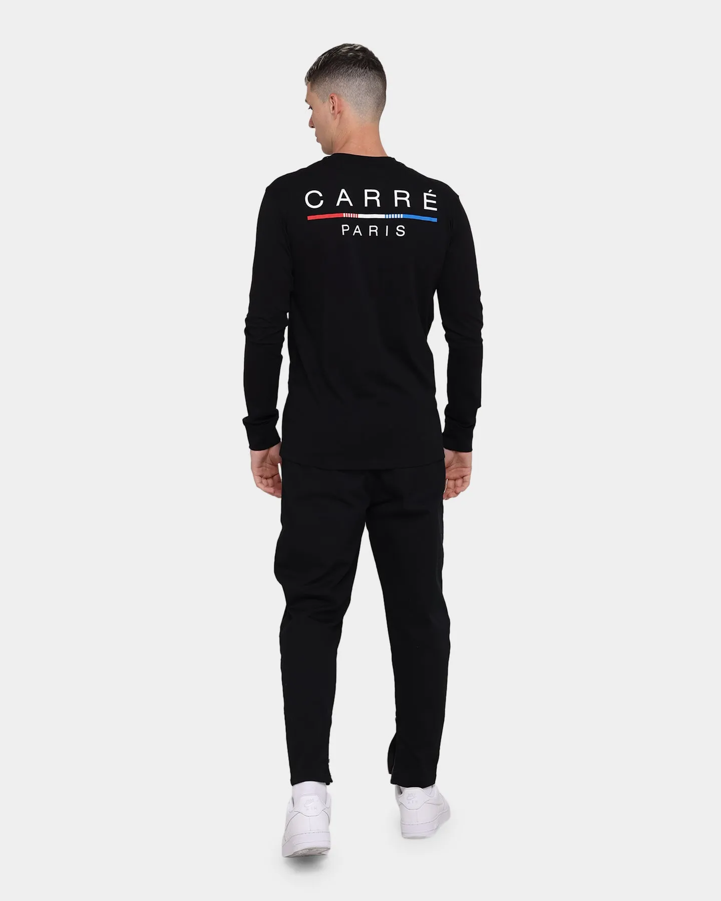 Carré Stripes Long Sleeve T-Shirt Black