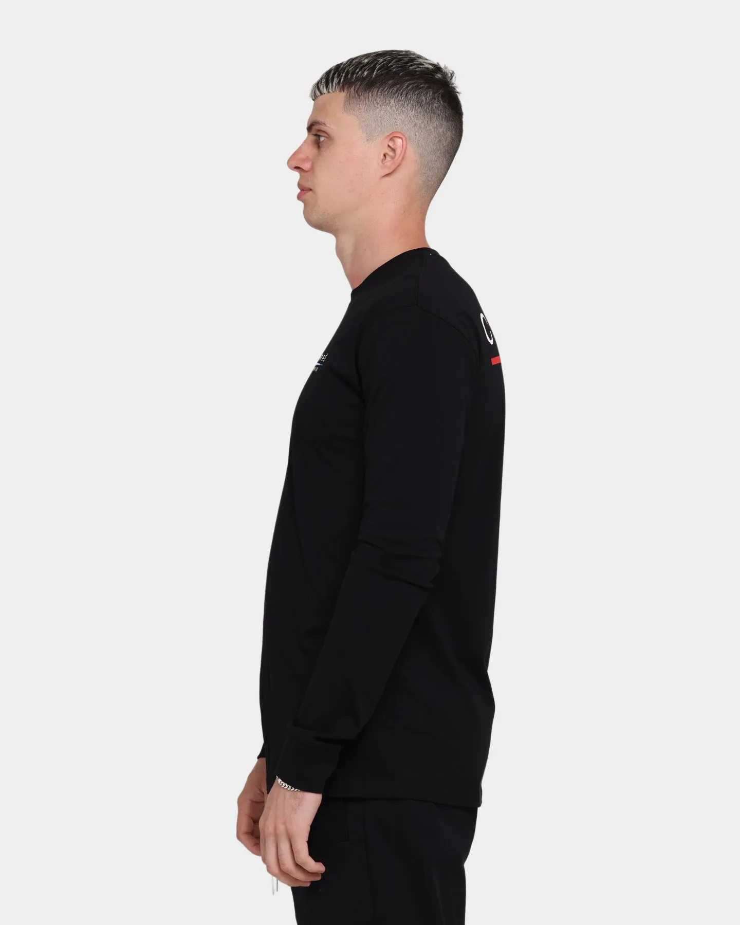 Carré Stripes Long Sleeve T-Shirt Black