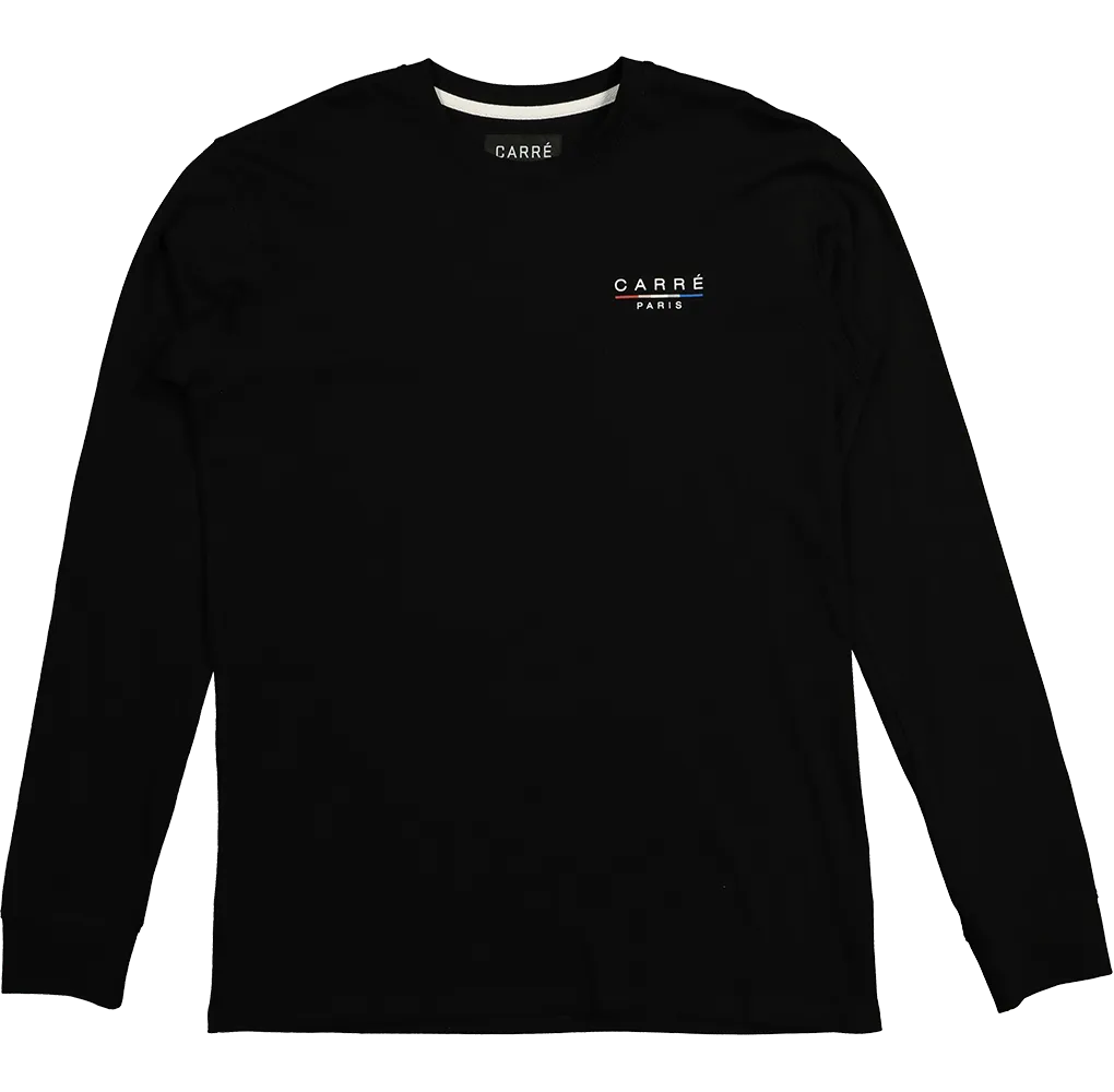 Carré Stripes Long Sleeve T-Shirt Black
