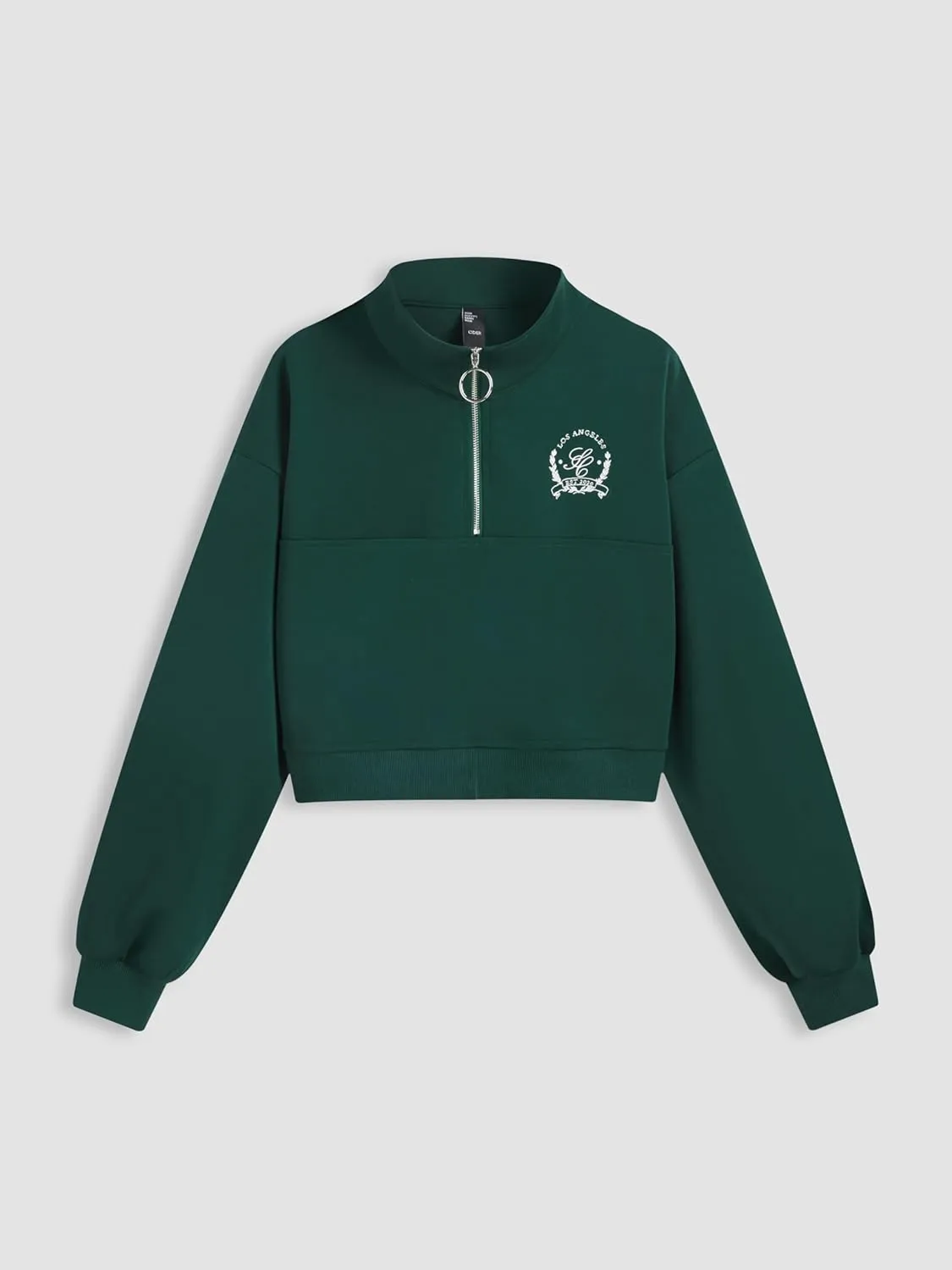 CIDER Womens Sweatshirt Half Zip Pullover Cropped Long Sleeve Graphic Zip Up Casual Fall Winter Outfits