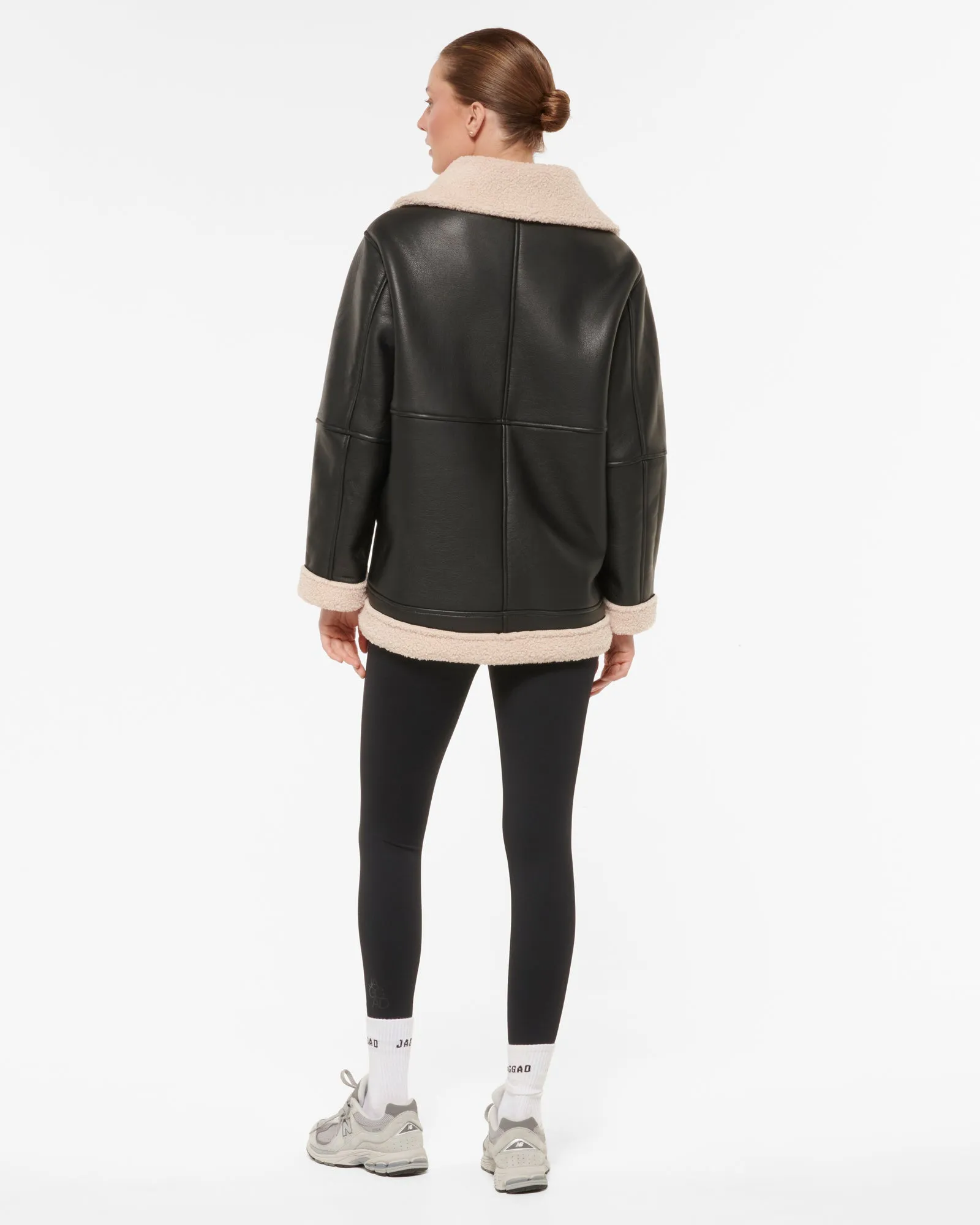 CRESCENT DOUBLE FACED COAT BLACK