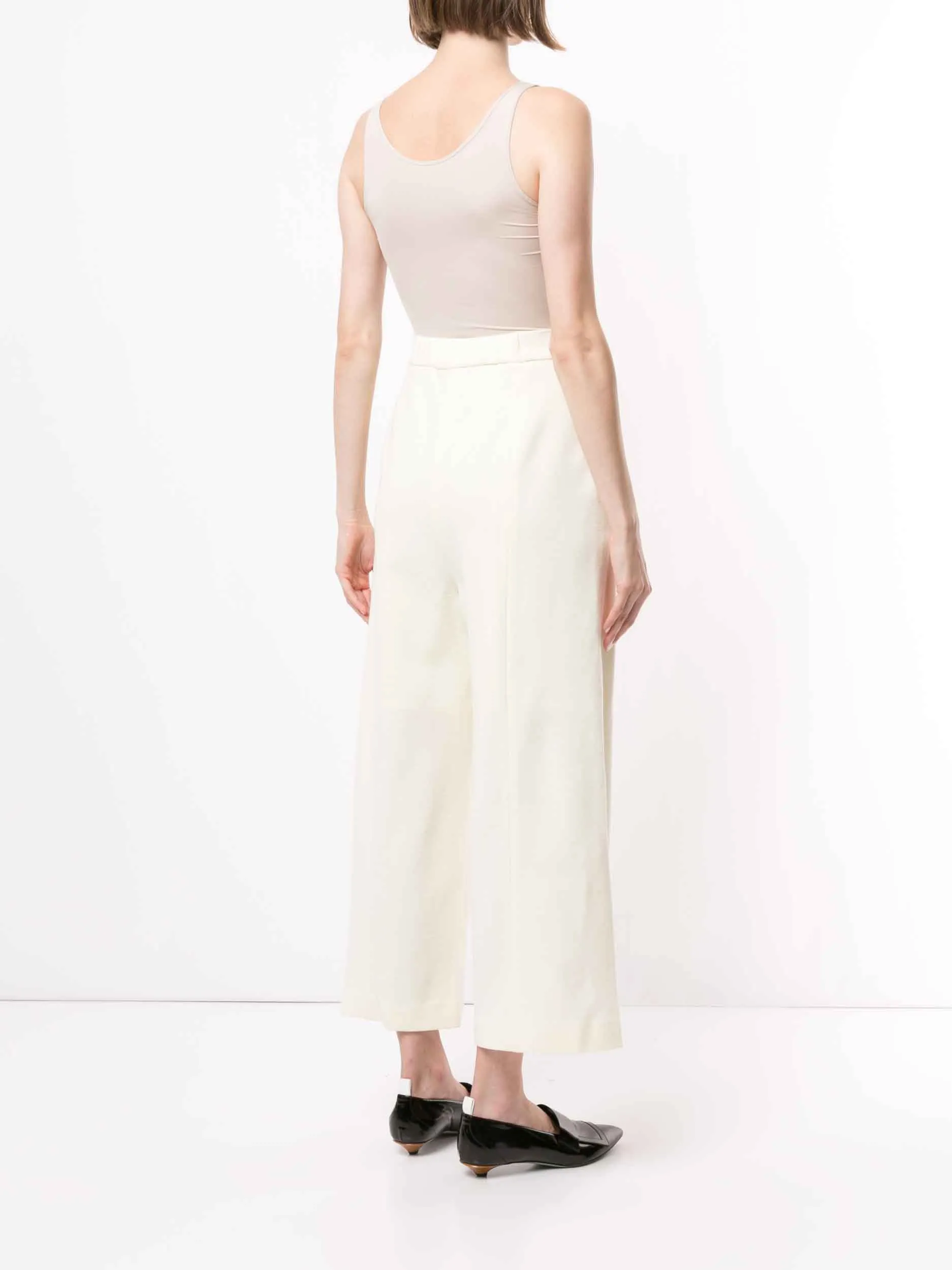 Cropped Wide Leg Trousers