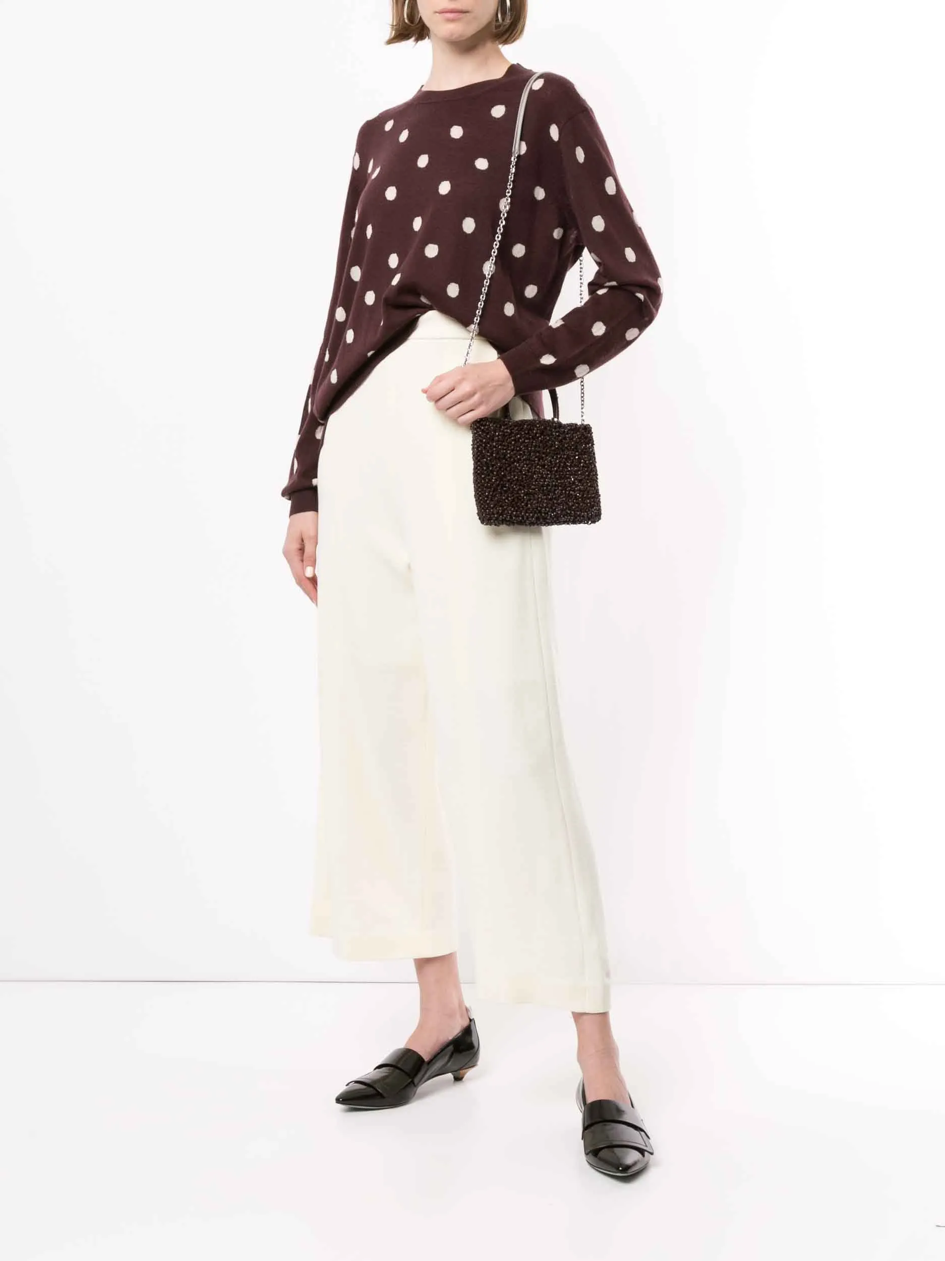 Cropped Wide Leg Trousers