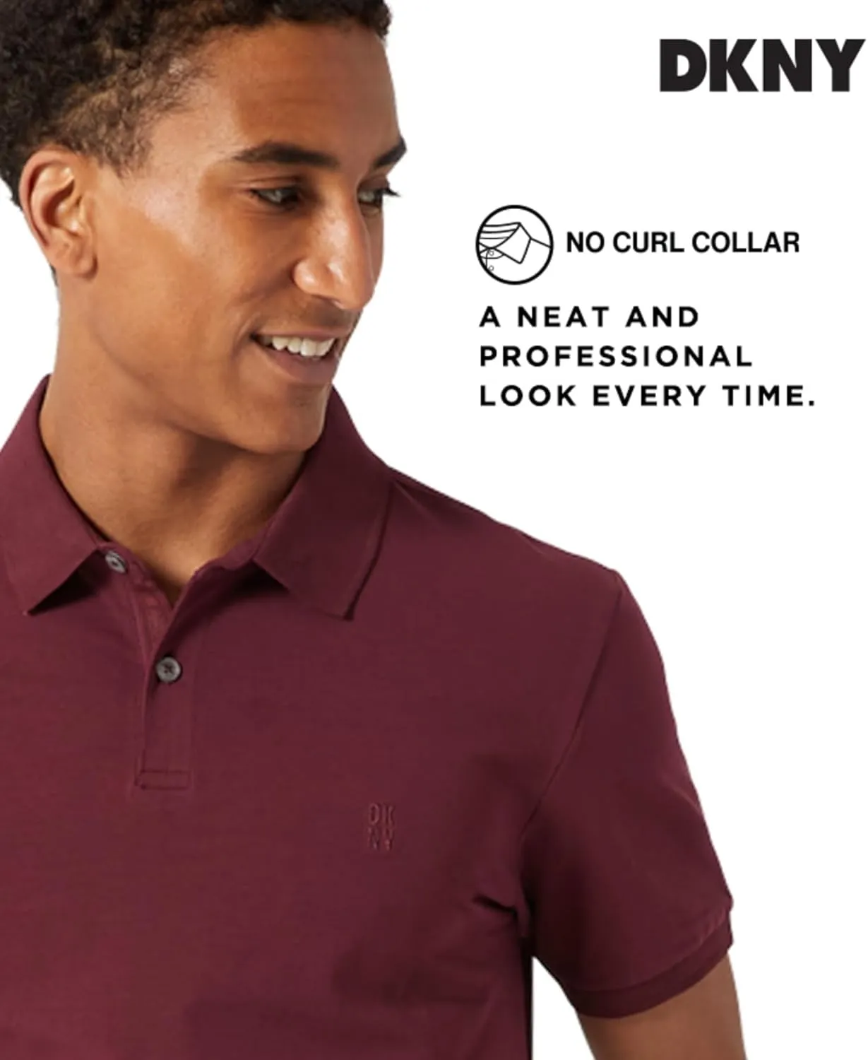 DKNY Polo Shirts for Men - Soft Stretch Casual Cotton Mens Polo Shirts | Modern Fit Short Sleeve Mens Polos