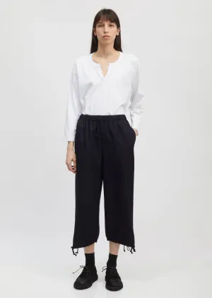 Drawstring Cuff Wide Leg Pants