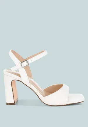 Elana Textured Faux Leather Heels