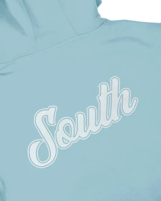 Evergreen South Script Hoodie - Light Blue