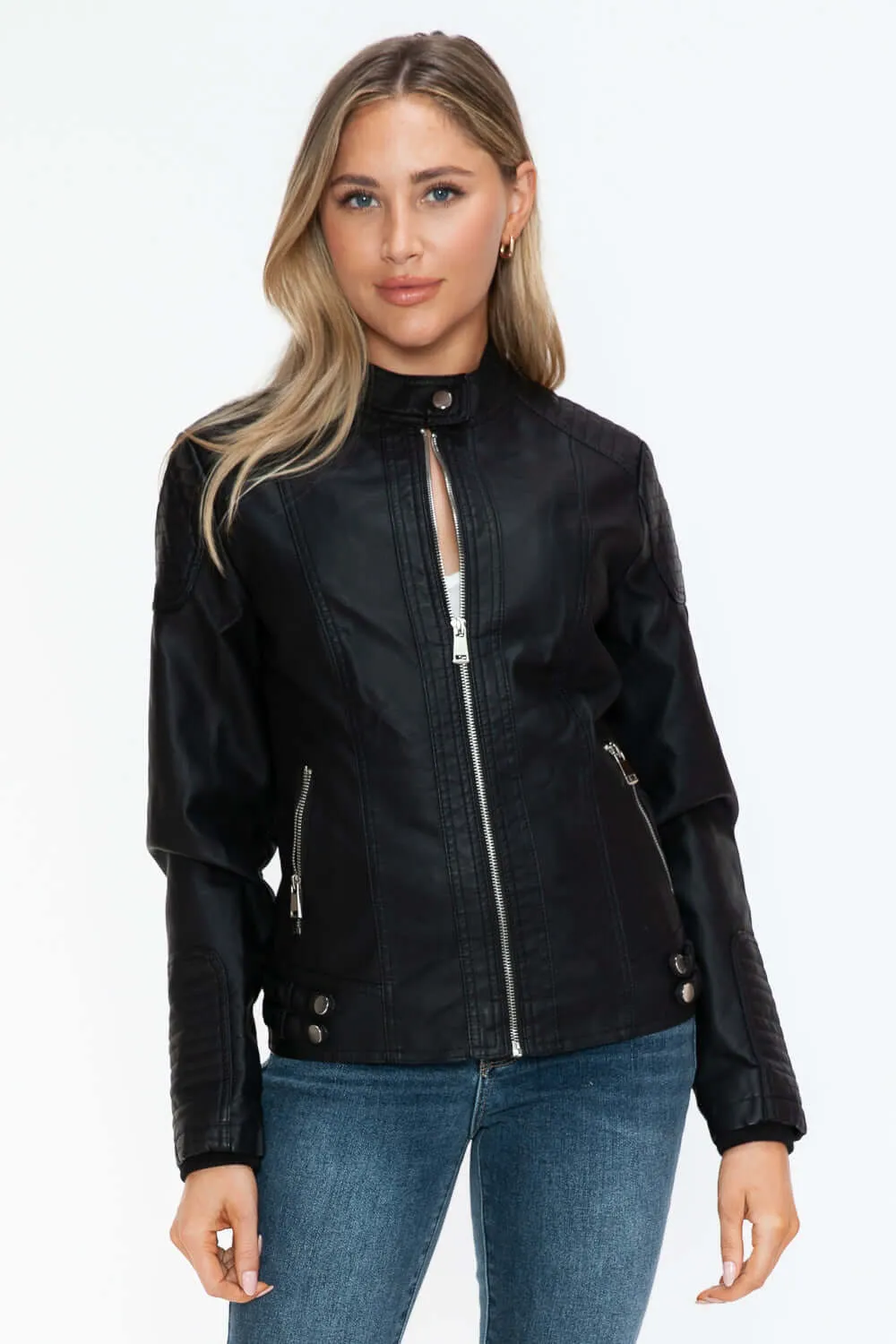 Faux Leather Biker Jacket