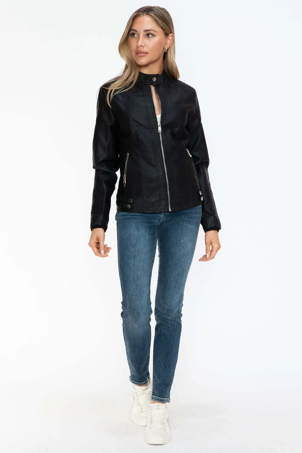 Faux Leather Biker Jacket
