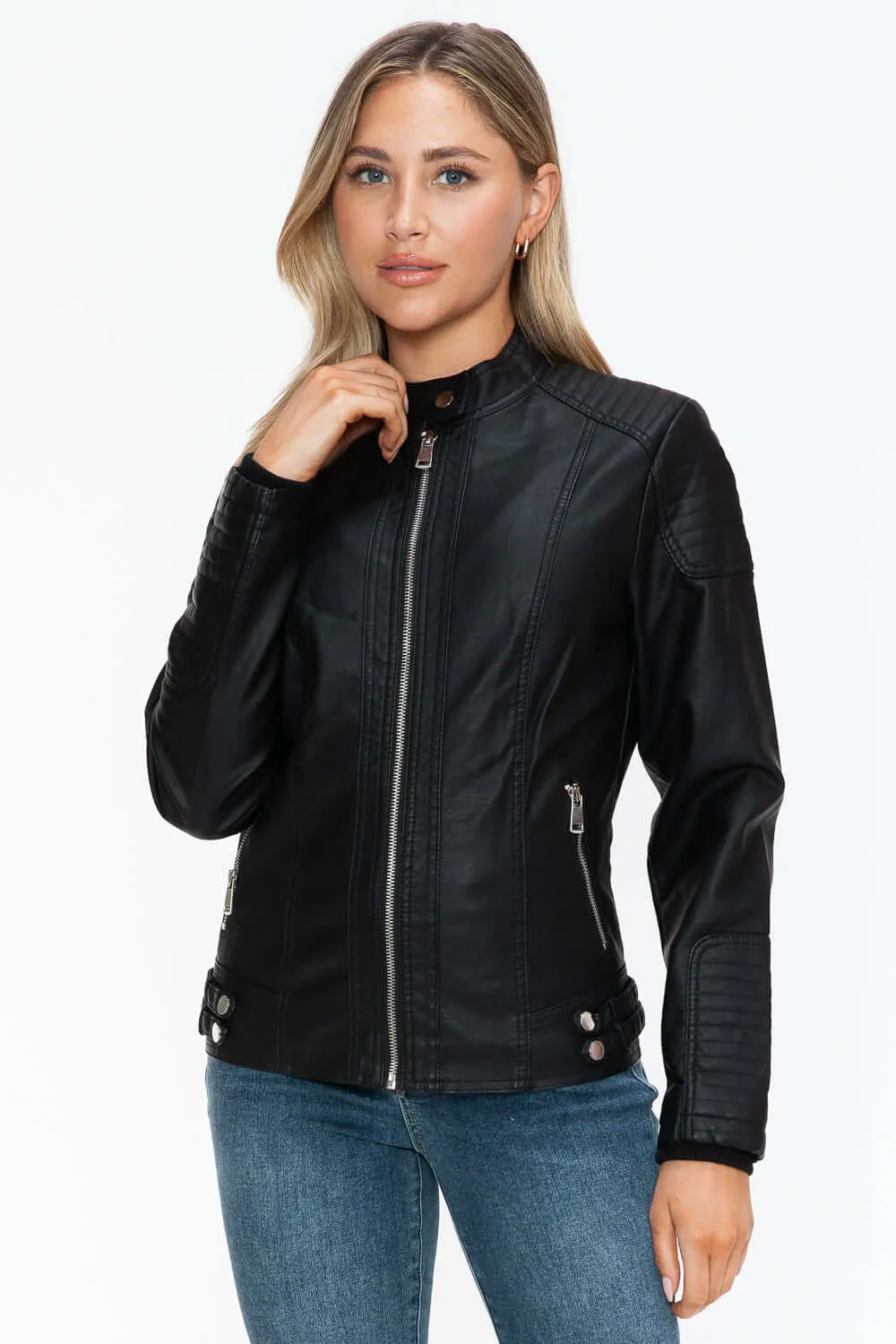 Faux Leather Biker Jacket
