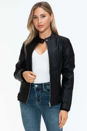 Faux Leather Biker Jacket