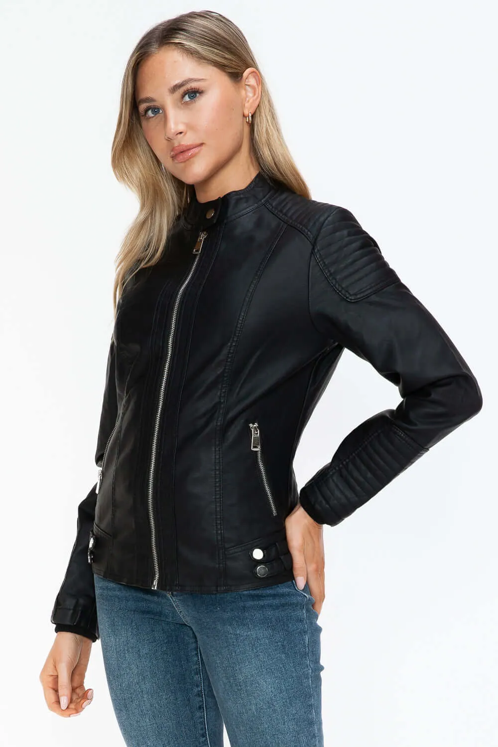 Faux Leather Biker Jacket