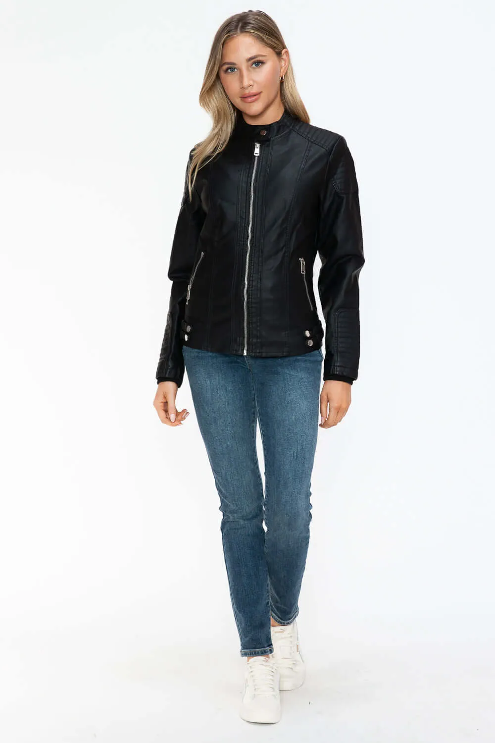 Faux Leather Biker Jacket