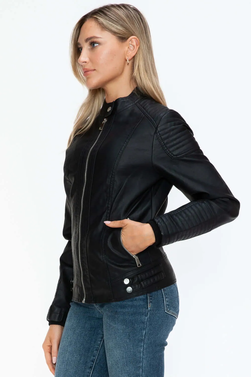 Faux Leather Biker Jacket