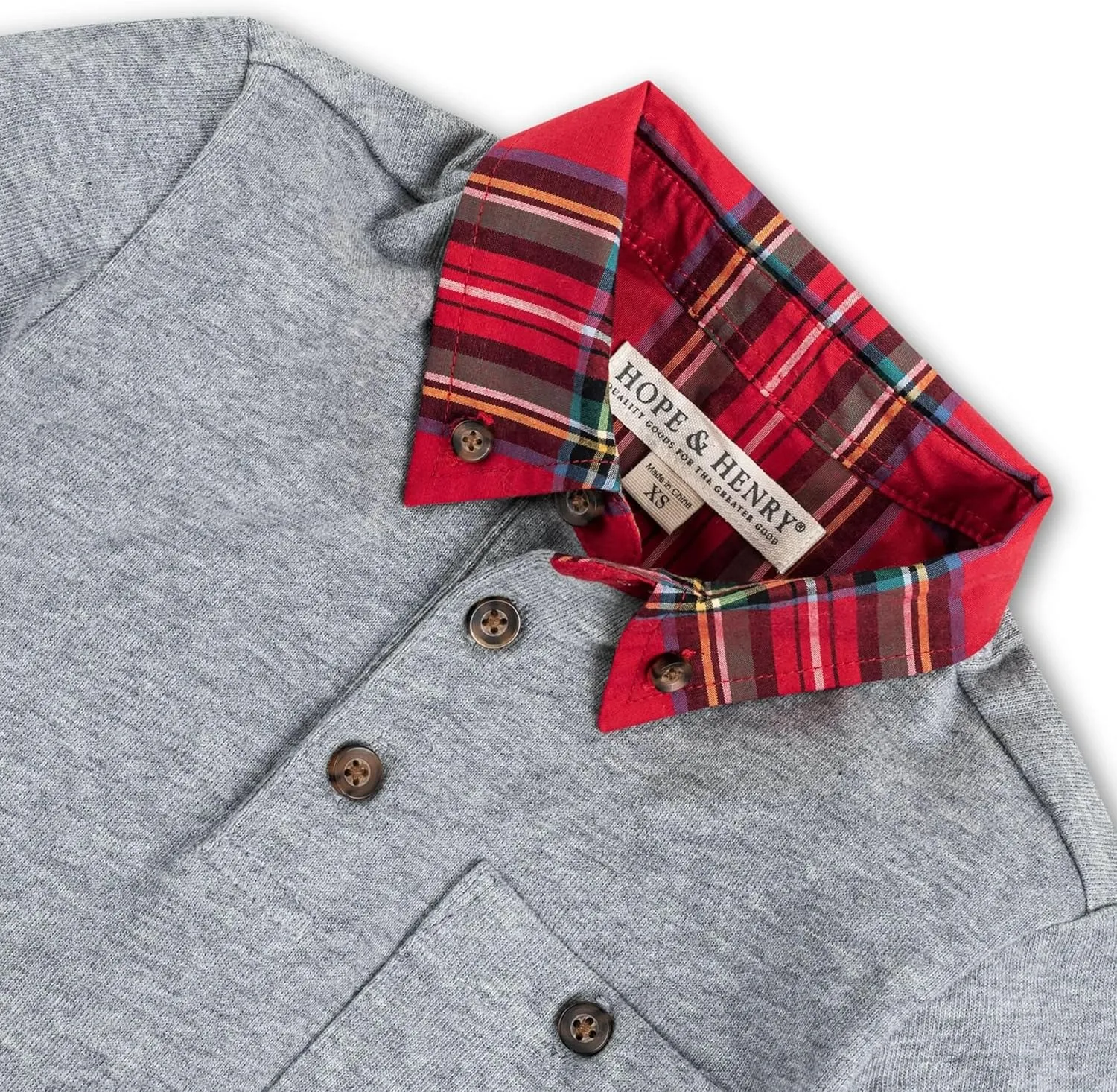 Hope & Henry Boys' Long Sleeve Rugby Polo Shirt