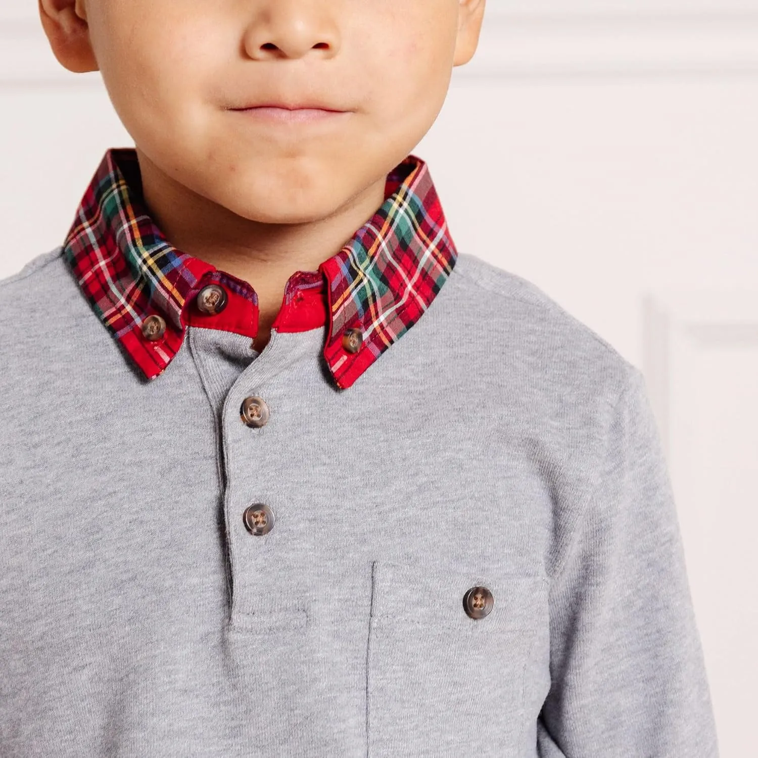 Hope & Henry Boys' Long Sleeve Rugby Polo Shirt