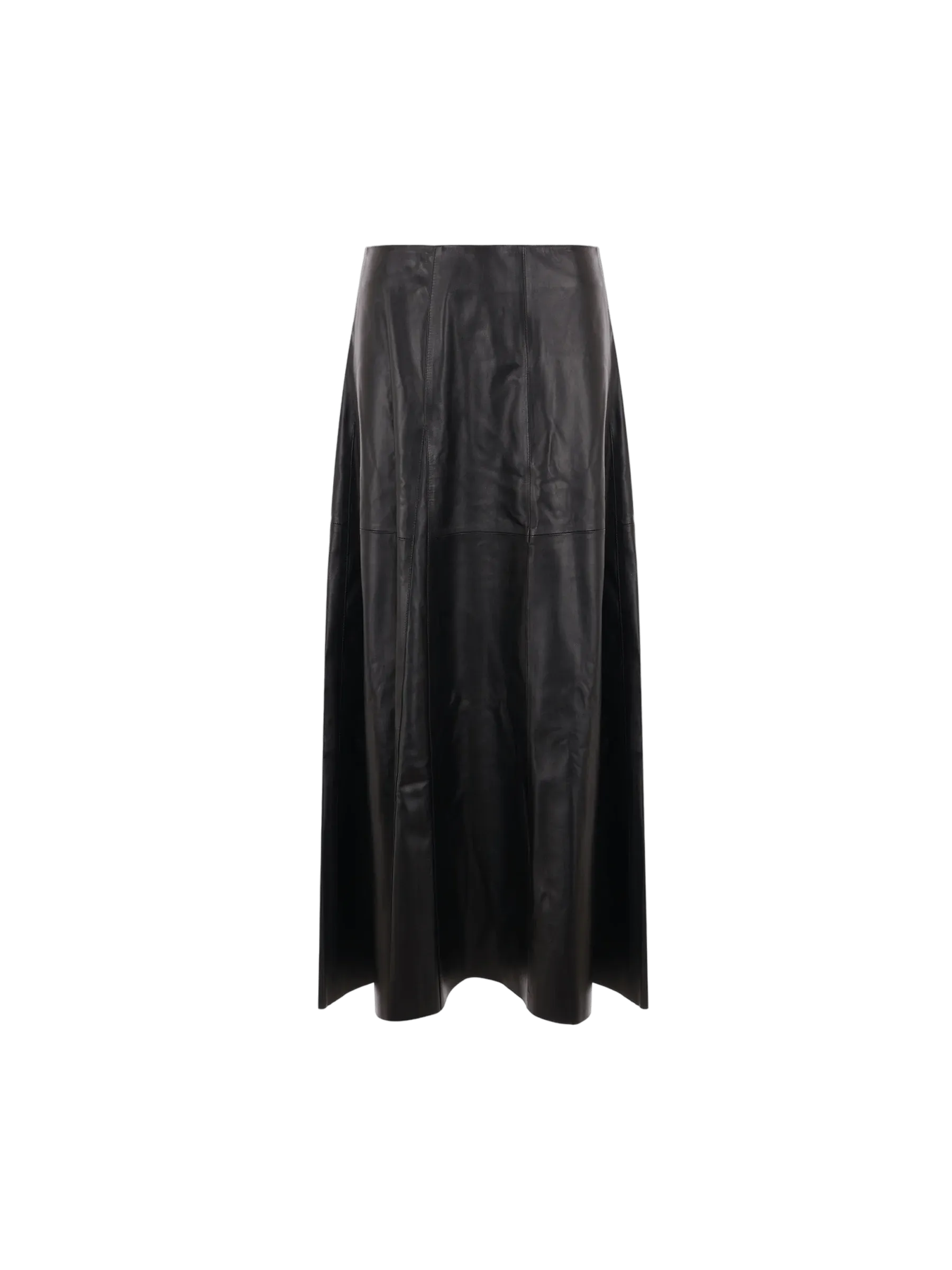 Irina Leather Midi Skirt