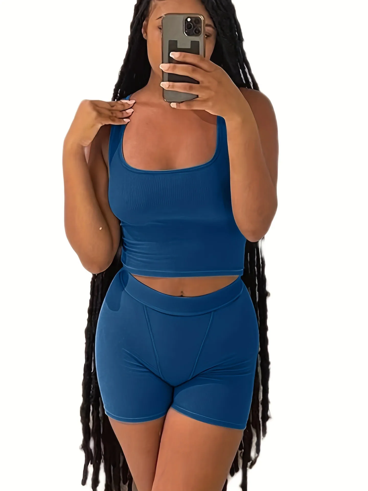 Knitted Hip High Waist Shorts Sports Leisure Suit