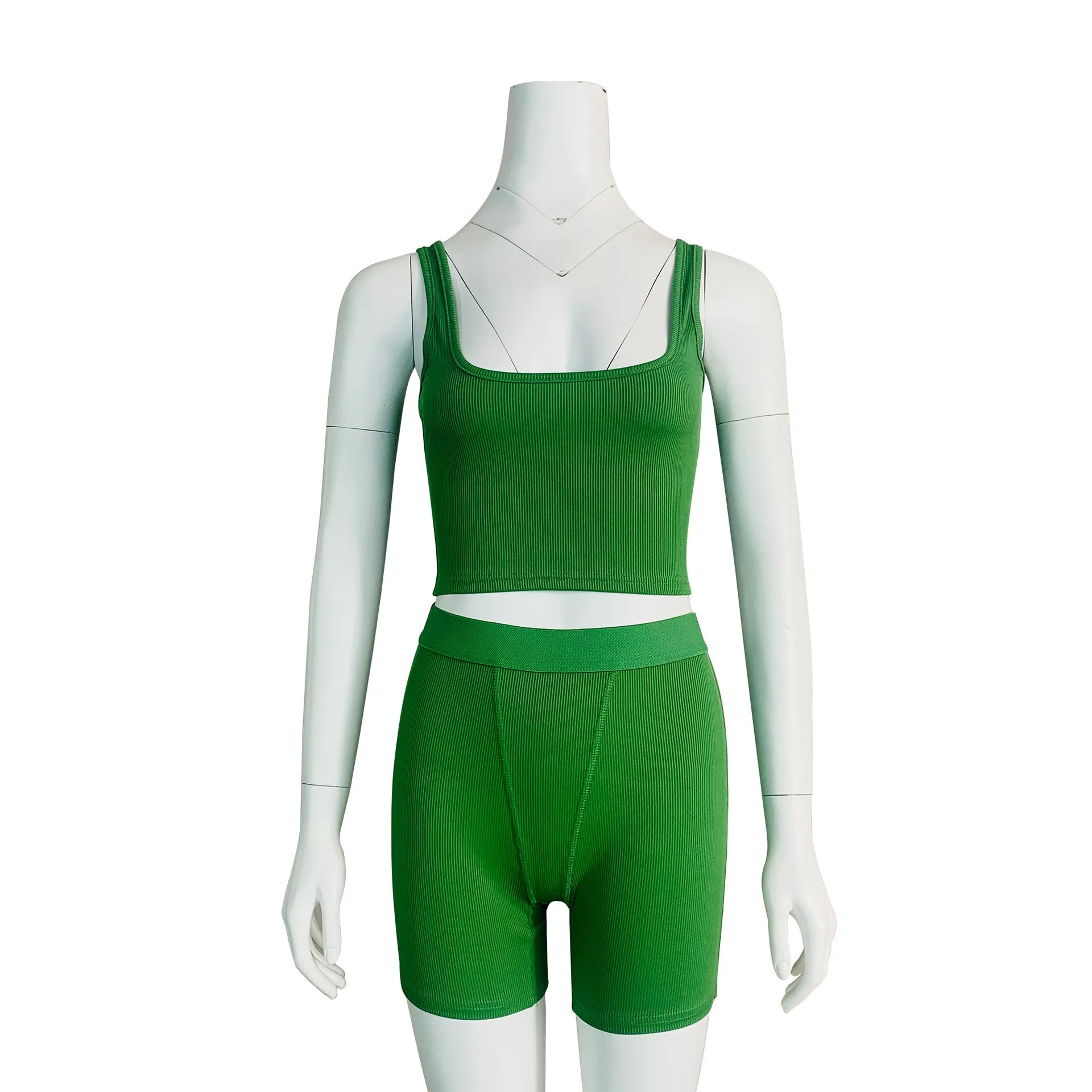 Knitted Hip High Waist Shorts Sports Leisure Suit