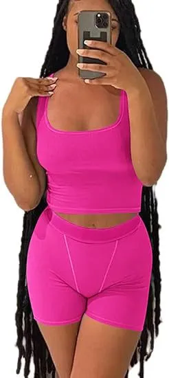 Knitted Hip High Waist Shorts Sports Leisure Suit