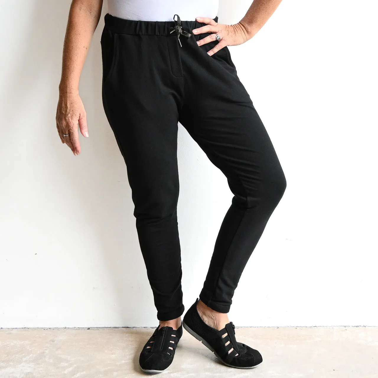 Lux Leisure Pant in Stretch Terry Cotton by Orientique Australia - 4616