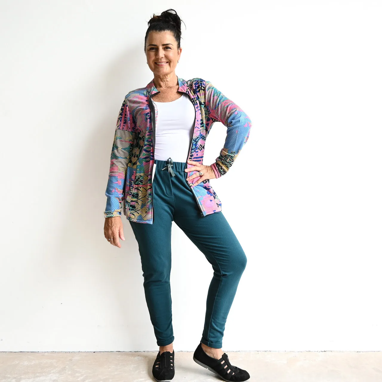 Lux Leisure Pant in Stretch Terry Cotton by Orientique Australia - 4616