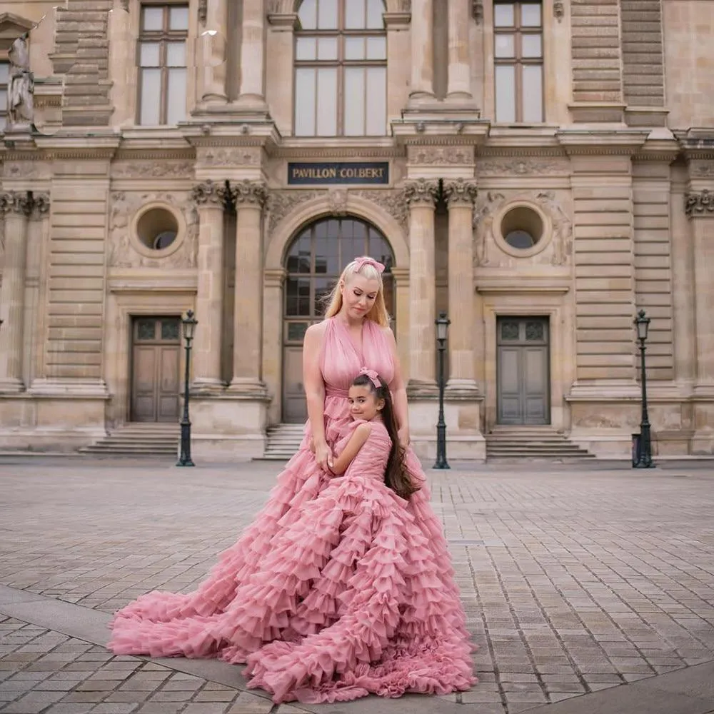 Luxury Tulle Dresses for Mother and Daughter