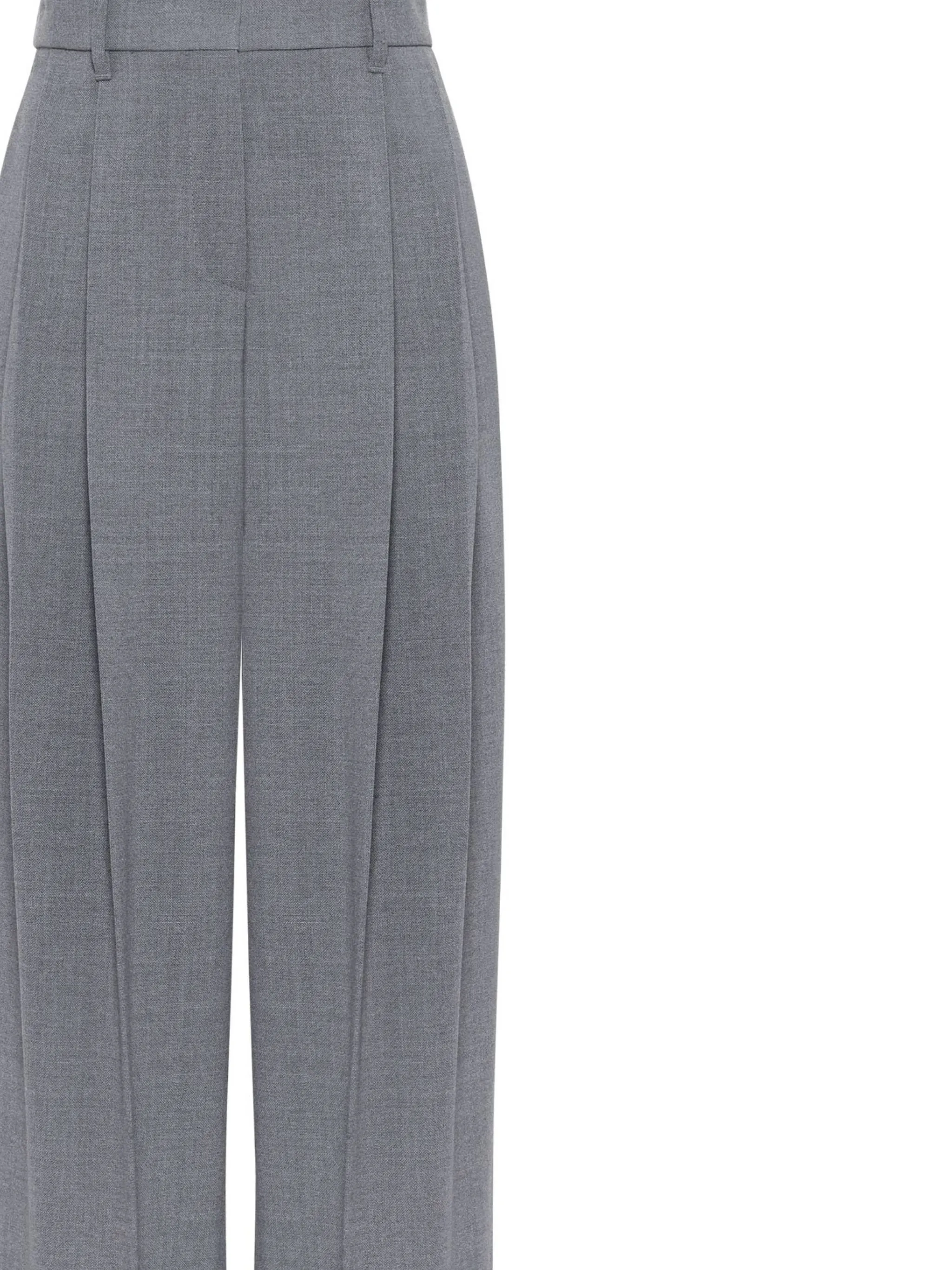 Medium Grey Wide Leg Trousers