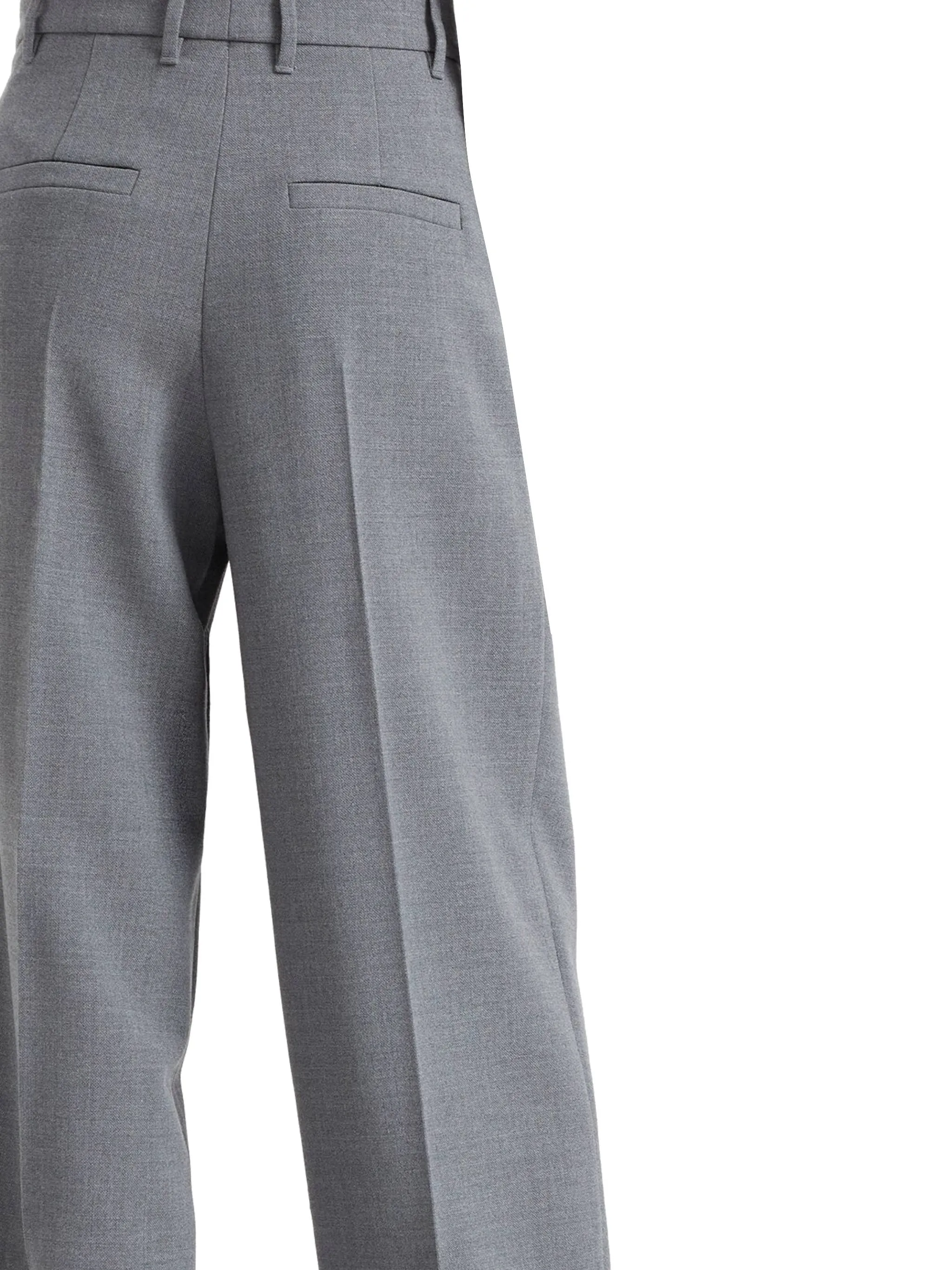 Medium Grey Wide Leg Trousers