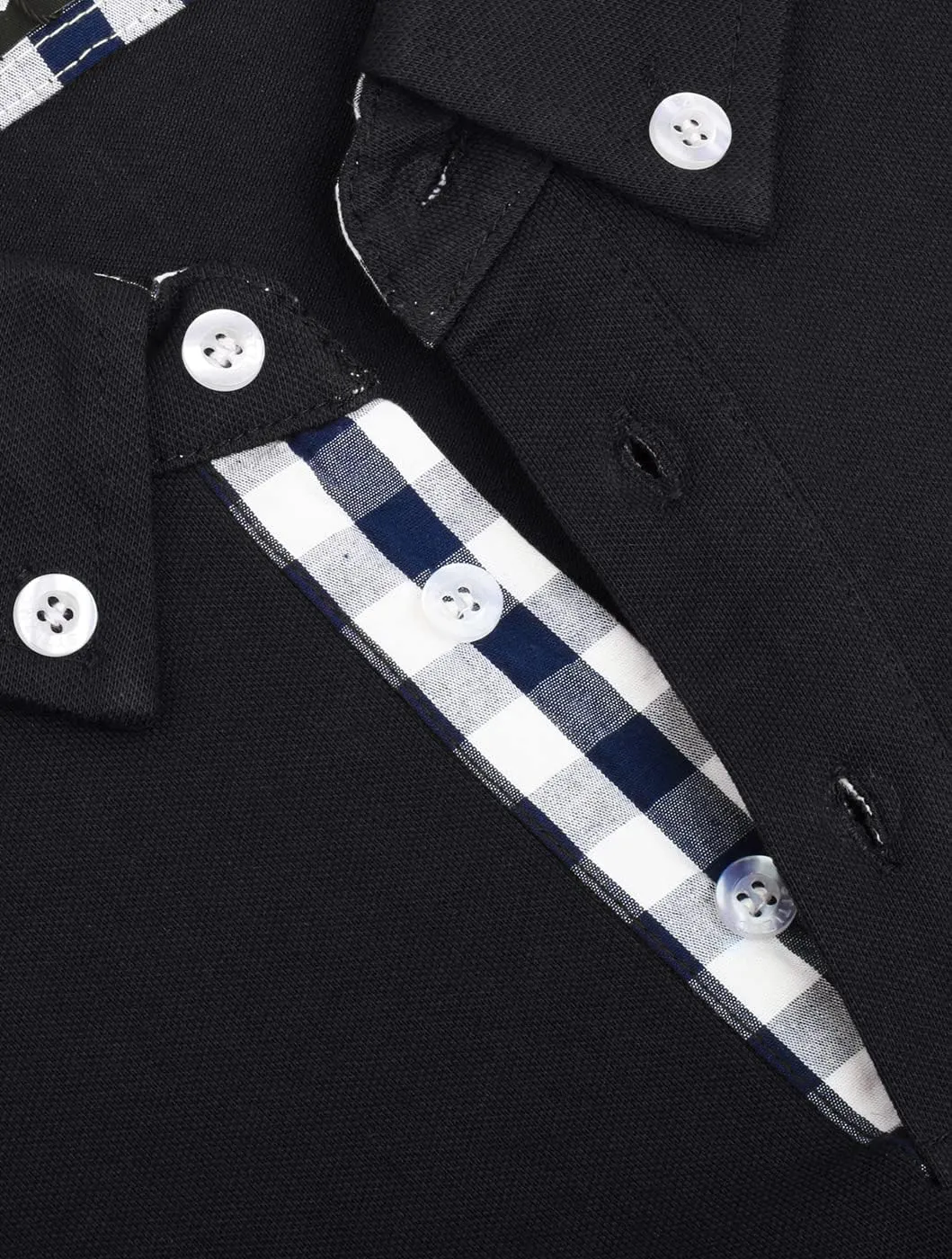 Mens Polo Shirts Long Sleeve Casual Plaid Collar Golf Shirt for Men Slim Fit Cotton Polo T Shirts Top