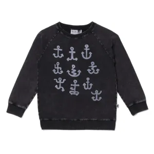 Minti Active Anchors Crew - Black Wash