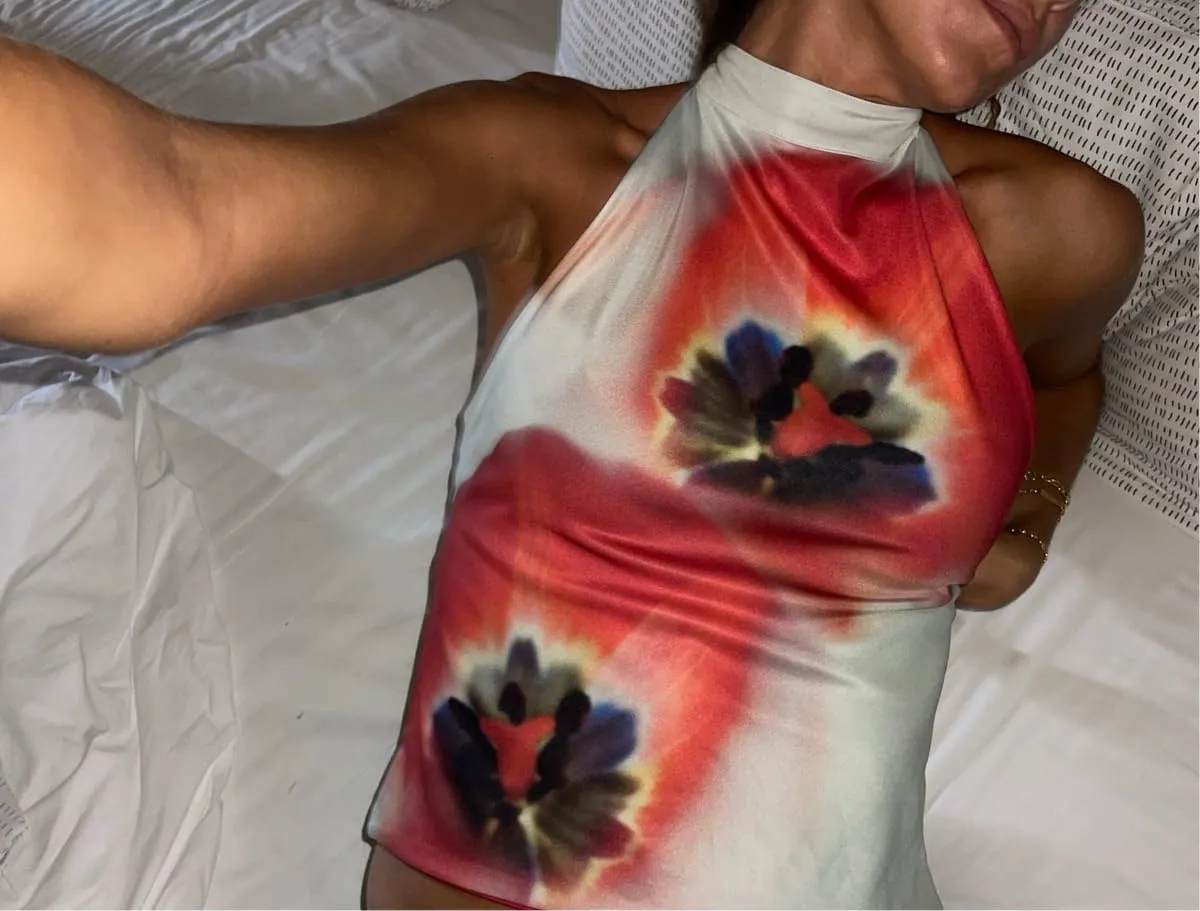 Open Back High Neck Tank Tops for Women Halter Mockneck Sleeveless Backless Floral Crop Top Y2k Summer Going Out Tops