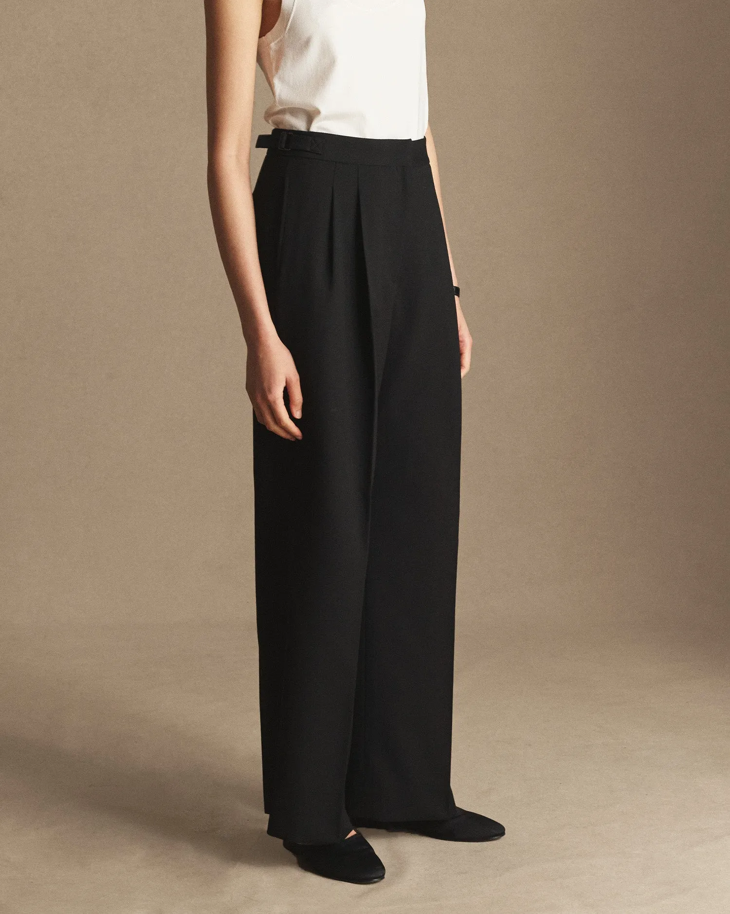 Perriand Trouser - Black Wool Twill