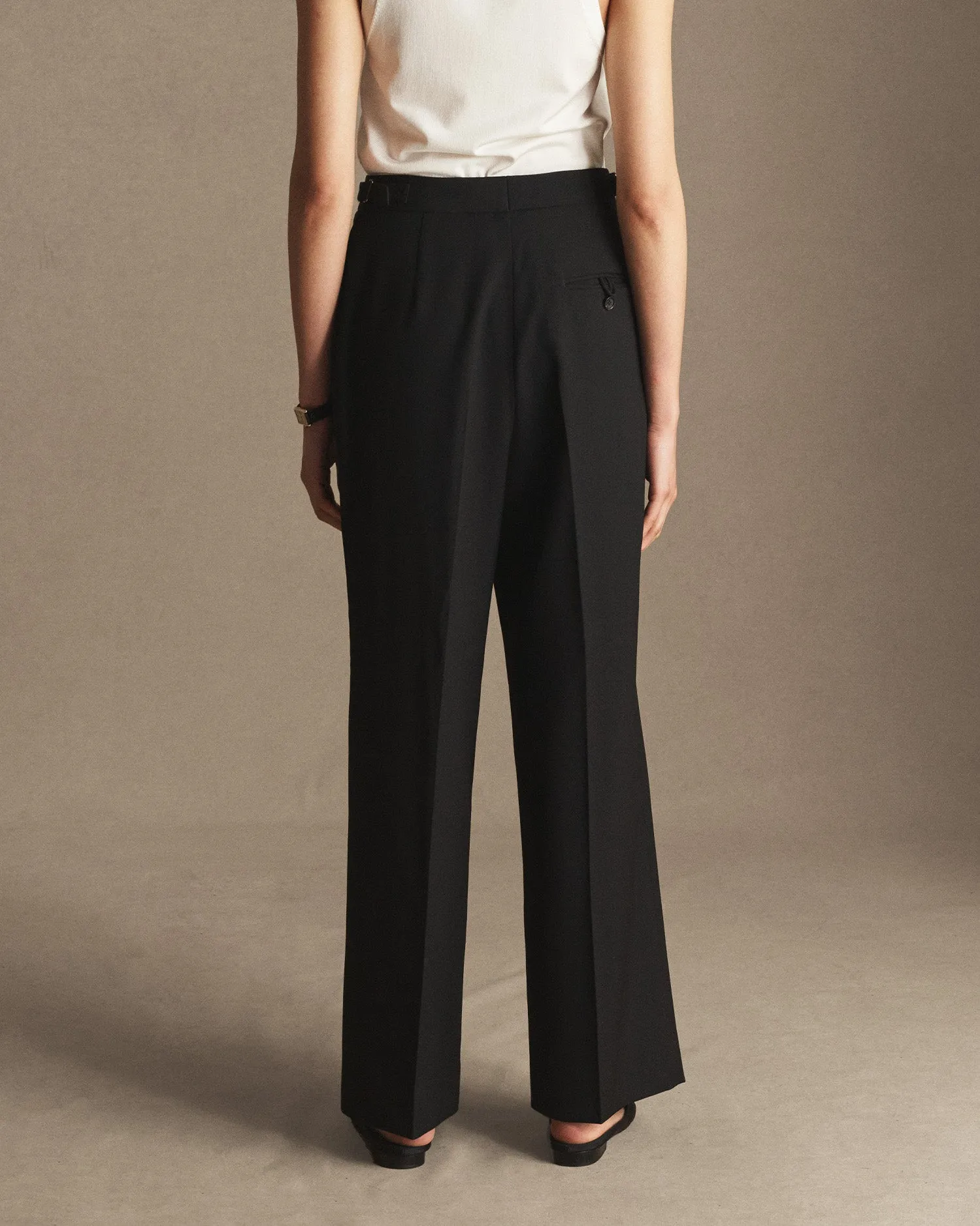 Perriand Trouser - Black Wool Twill