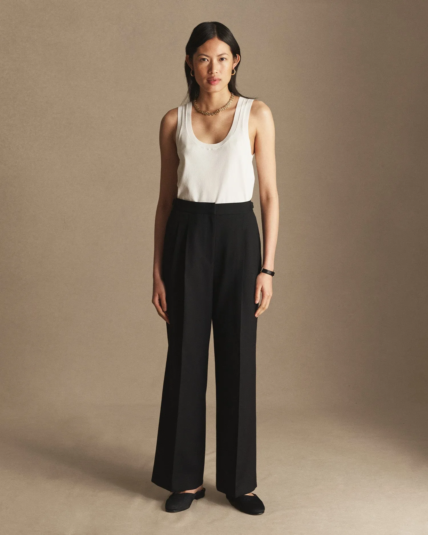 Perriand Trouser - Black Wool Twill